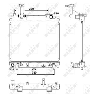 Radiateur, refroidissement du moteur NRF 53079