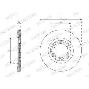 Discos de freno FERODO DDF1921 vorne, ventilado , 2 Pieza