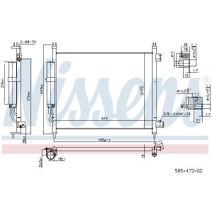 Condensador, aire acondicionado NISSENS 940600