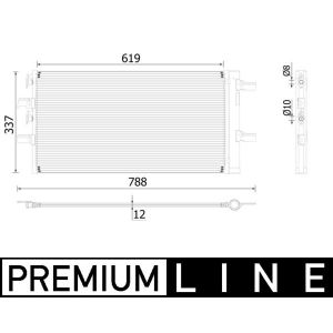 Condensator, airconditioner BEHR MAHLE AC 894 000P