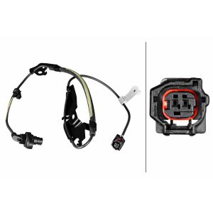 Sensor do ABS traseiro, direito HELLA 6PU 358 217-631