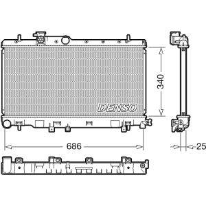 Radiador, arrefecimento do motor DENSO DRM36020
