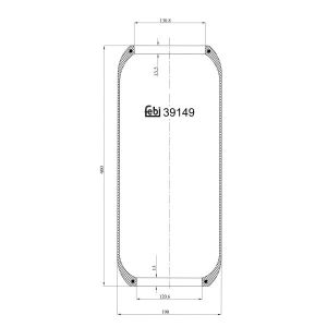 Fuelle de resorte, suspensión neumática FEBI BILSTEIN 39149