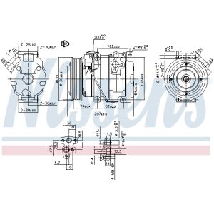 Kompressori, ilmastointilaite NISSENS 89558