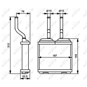 Scambiatore di calore, riscaldamento interno NRF 52103