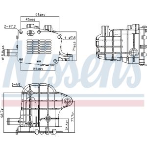 Kühler, Abgasrückführung NISSENS 989481