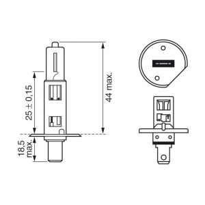 Glühlampe Halogen BOSCH H1 Ultra White 12V, 55W, 1 Stück