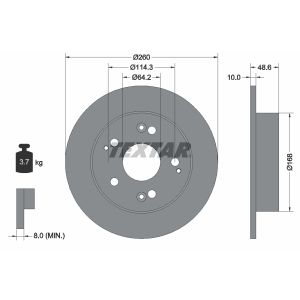 Bremsscheibe TEXTAR 92125103