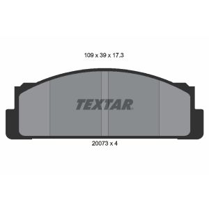 Jeu de plaquettes de frein TEXTAR 2007304, avant