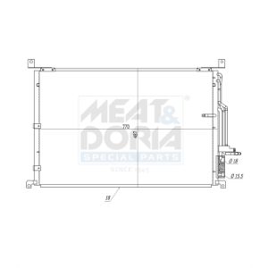 A/C-kondensor MEAT & DORIA 991295