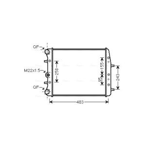 Radiador de motor AVA COOLING SAA2005