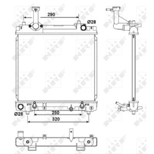 Radiator, motorkoeling NRF 53079