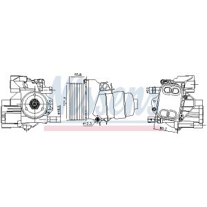 Enfriador de aceite, aceite de motor NISSENS 91244