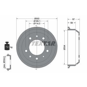 Tamburo freno TEXTAR 94028600