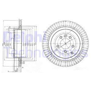Bremsscheiben DELPHI BG3925C hinten, belüftet, 2 Stück