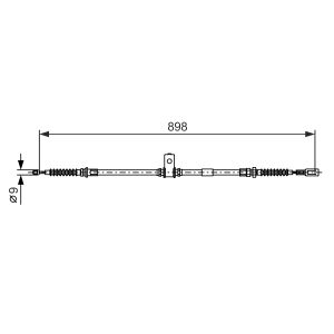 Cabo, travão de estacionamento BOSCH 1 987 482 398