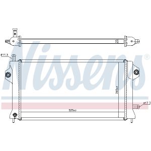 Radiatore, batteria di avviamento NISSENS 606529