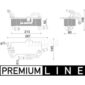 Öljynjäähdytin, automaattivaihteisto MAHLE CLC 285 000P