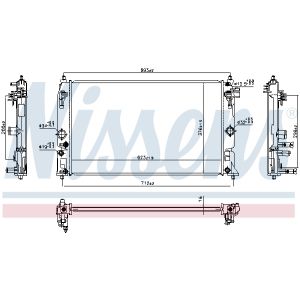 Radiatore, raffreddamento motore NISSENS 606858