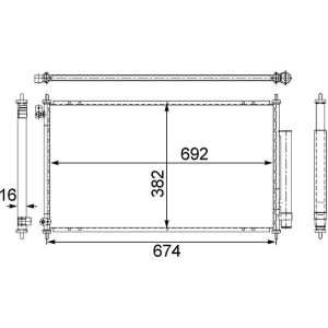 Kondensator, Klimaanlage MAHLE AC 467 001S