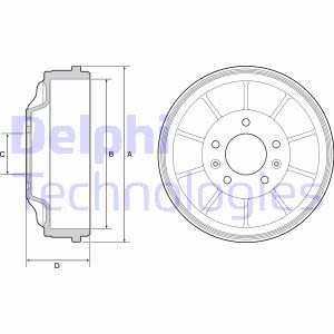 Tamburo freno DELPHI BF562