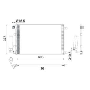Condenseur (climatisation) MAHLE AC 923 000S