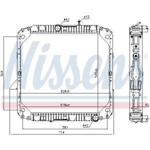 Radiator, motorkoeling NISSENS 62563