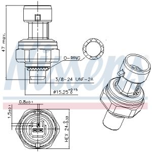 Interruptor de presión, aire acondicionado NISSENS 301027