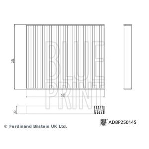 Innenraumfilter BLUE PRINT ADBP250145