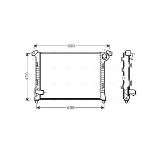 Arrefecedor do motor AVA COOLING BWA2314