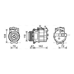 Compressor, ar condicionado AVA COOLING AUK208