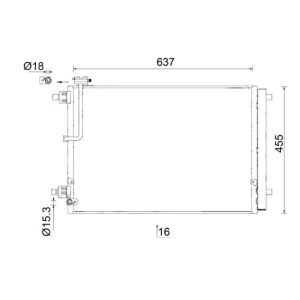 Condenseur, climatisation MAHLE AC 949 000S