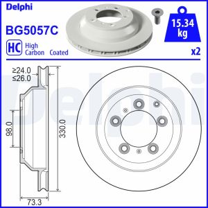 Bromsskiva DELPHI BG5057C