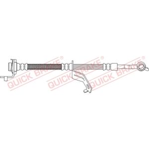 Tubo do travão flexível traseiro, esquerdo QUICK BRAKE 50.721