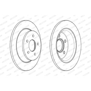 Remschijf FERODO DDF2058C terug, compleet, 2 stuk