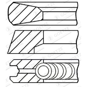 Jeu de segments de piston GOETZE 0843440000