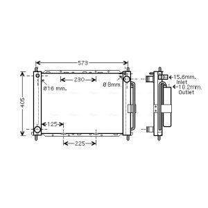 Condensador, sistema de ar condicionado AVA COOLING RTM405