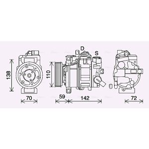 Compressor, ar condicionado AVA COOLING AIAK411