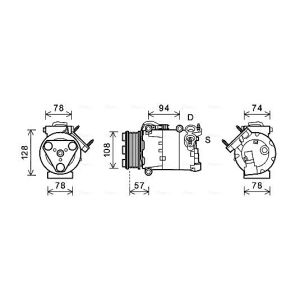 Kompressor för luftkonditionering AVA COOLING FDAK482