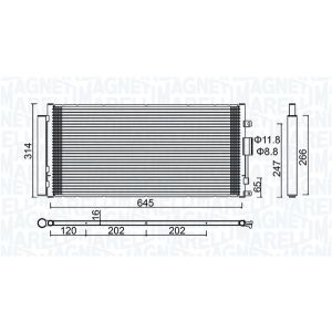 Kondensator, Klimaanlage MAGNETI MARELLI 350203644000