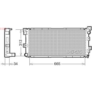 Radiador de motor DENSO DRM06002