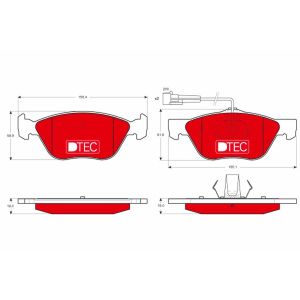 Bremsbelagsatz, Scheibenbremse TRW GDB1212DTE