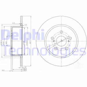 Jarrulevy DELPHI BG3922 takana/täydellinen/2 kpl