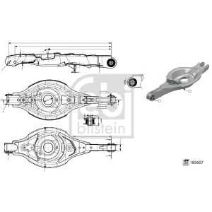 Brazo de control, suspensión de ruedas FEBI BILSTEIN 185607