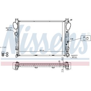 Radiator, motorkoeling NISSENS 62774A