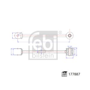 Draagarm, wielophanging FEBI BILSTEIN 177887 Achteras, links, rechts, achter