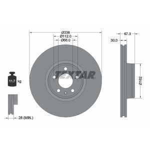 Remschijf PRO+ TEXTAR 92345505, 1 stuk