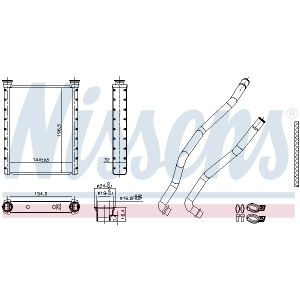 Scambiatore di calore, riscaldamento interno NISSENS 707198