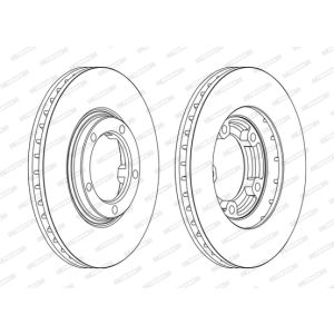 Disque de frein FERODO DDF1404C avant, ventilé, 2 Stück