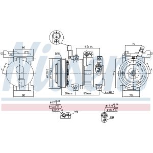 Kompressor, Klimaanlage NISSENS 890683